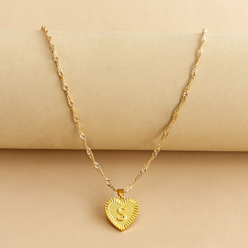 26 English Initial Letter Pendant Necklaces For Women